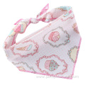 Custom flower print cotton fashionable pet bandana